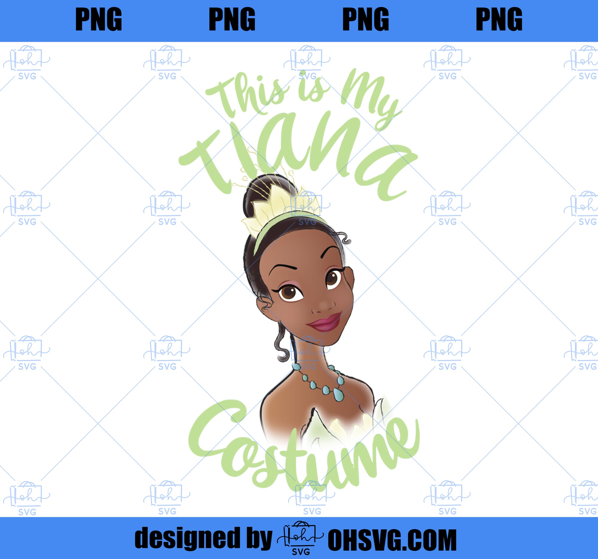 Disney The Princess And The Frog My Tiana Halloween Costume Long Sleeve PNG, Disney PNG, Princess PNG