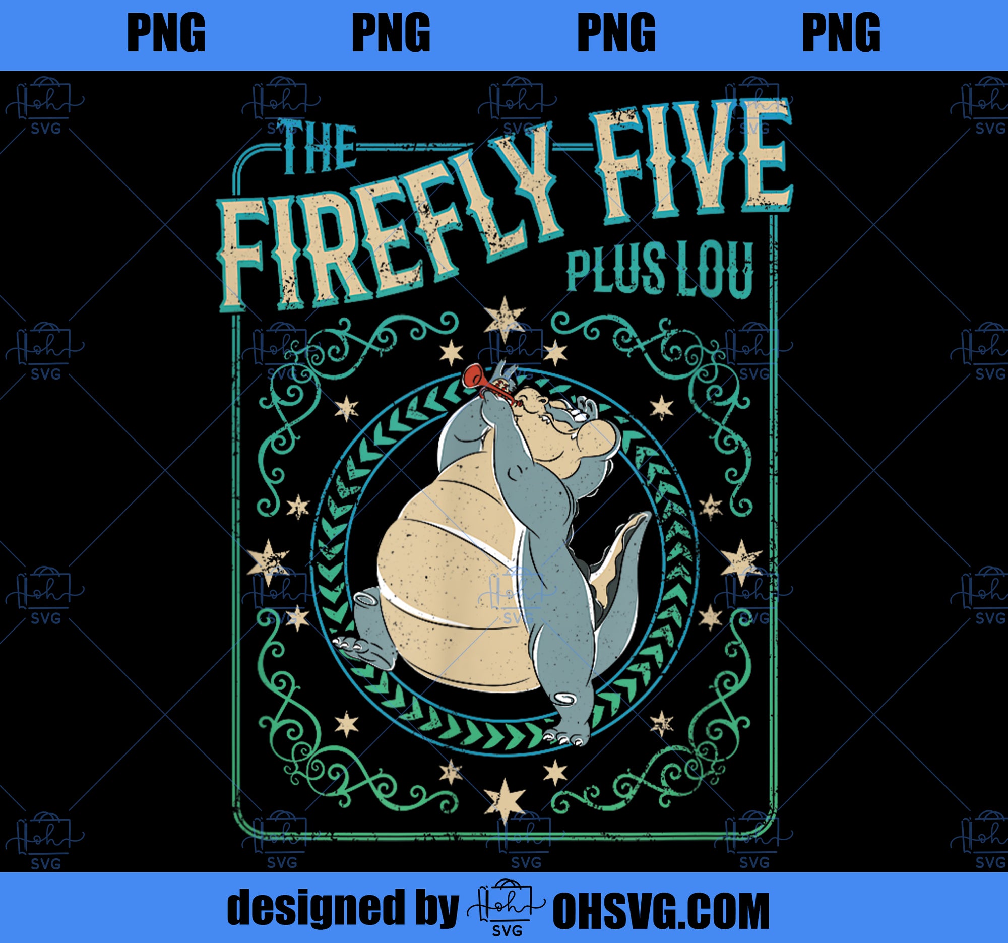 Disney The Princess And The Frog The Firefly Five Plus Lou PNG, Disney PNG, Princess PNG