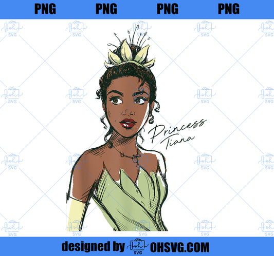 Disney The Princess & The Frog Princess Tiana Sketch PNG, Disney PNG, Princess PNG