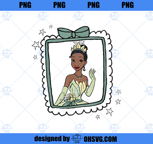 Disney The Princess and the Frog Tiana Portrait T-Shirt PNG, Disney PNG, Princess PNG