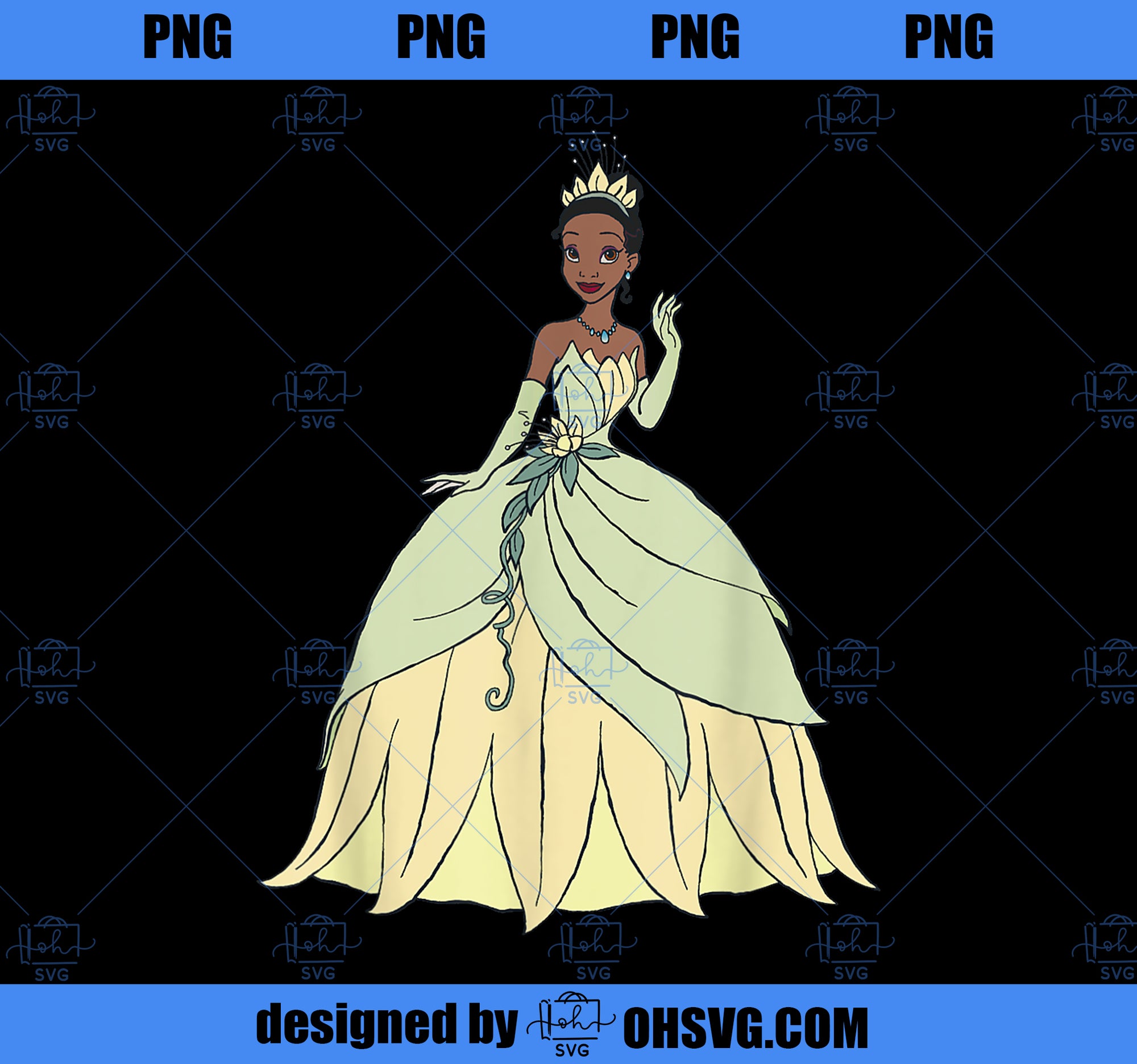 Disney The Princess and the Frog Tiana T-Shirt PNG, Disney PNG, Princess PNG