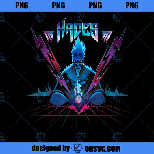 Disney Villains Hades 90s Rock Band PNG, Disney PNG, Disney Villains PNG