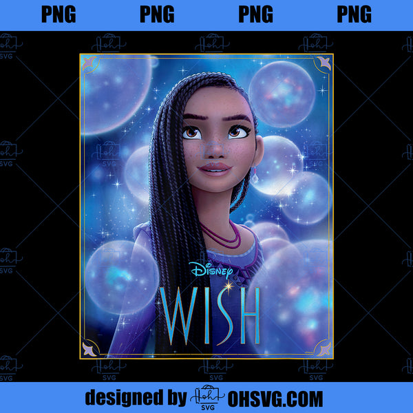 Disney Wish Asha Character Poster Image and Movie Logo PNG, Disney PNG ...