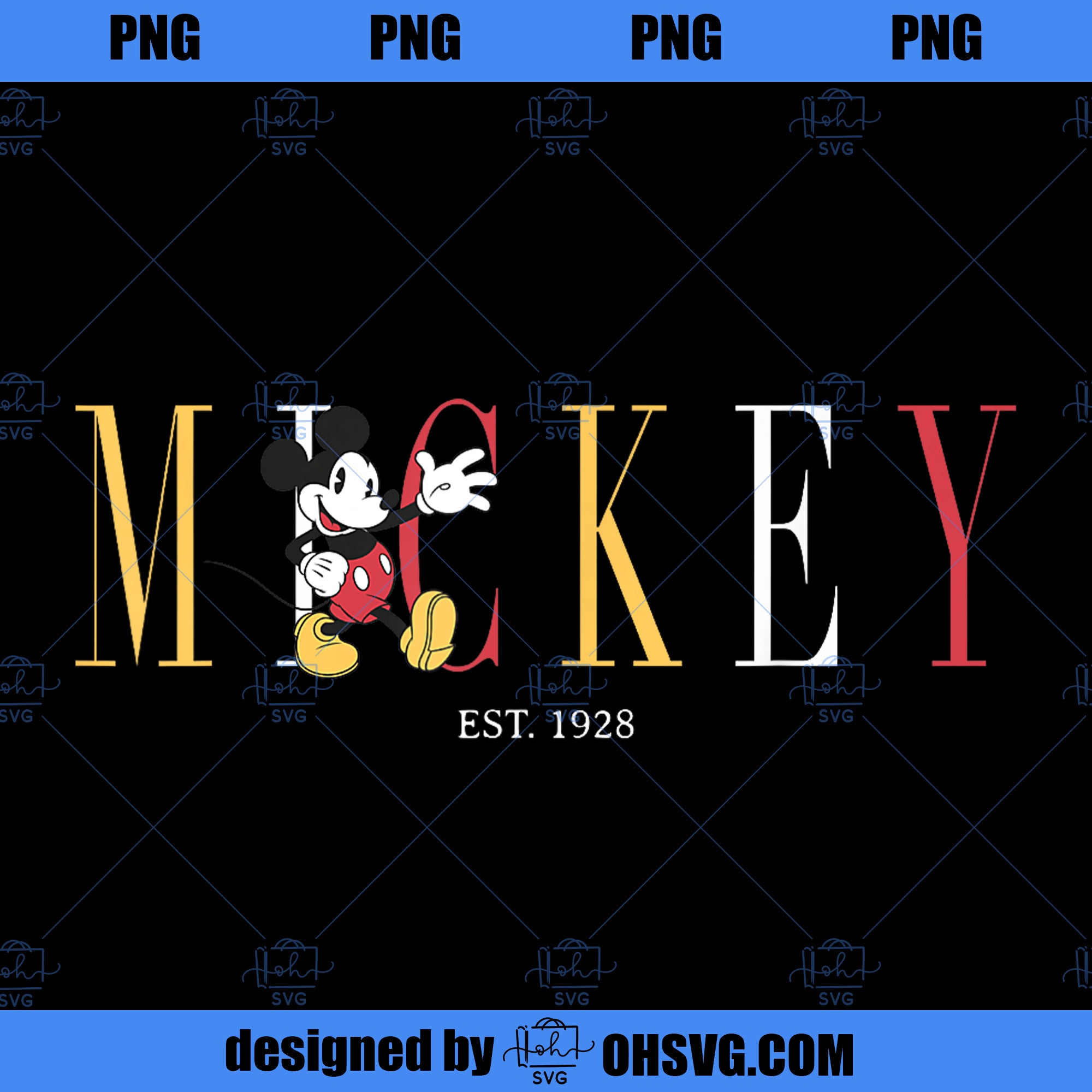 Disney mens Classic Disney Mickey And Friends Mickey Mouse Est 1928 PNG, Disney PNG, Disney Mickey PNG