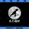 ET Rex Funny Dinosaur Shirt TRex on Bike over the Moon PNG Download, Movies PNG, ET Rex PNG