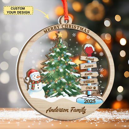 Family Name Christmas Tree Ornaments, Personalized Family Name Ornament, Christmas Tree Ornament Family Names 2025, Holiday Keepsake