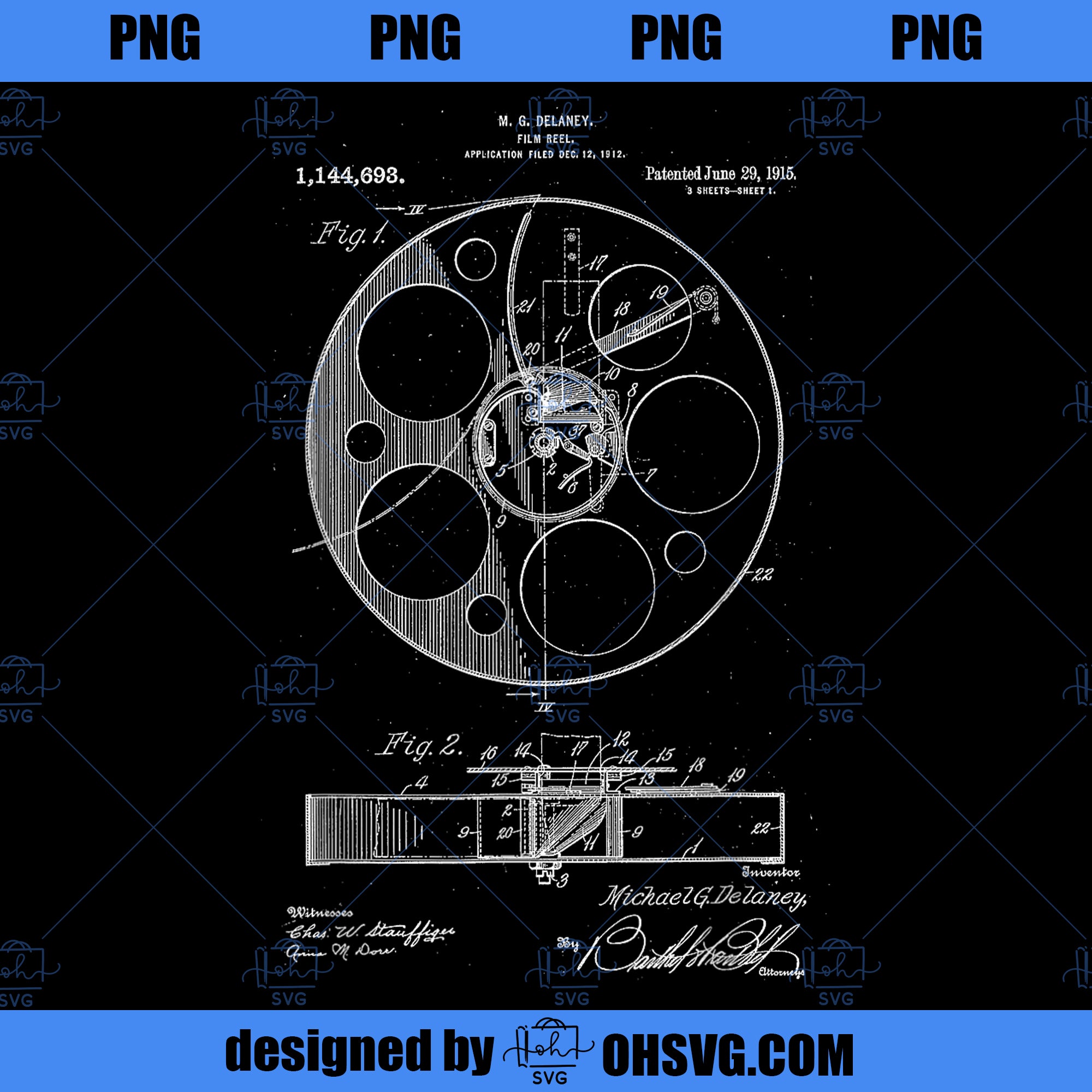 Film Reel Patent vintage retro Filmmaker Gift Movie PNG Download, Movies PNG, Filmmaker PNG