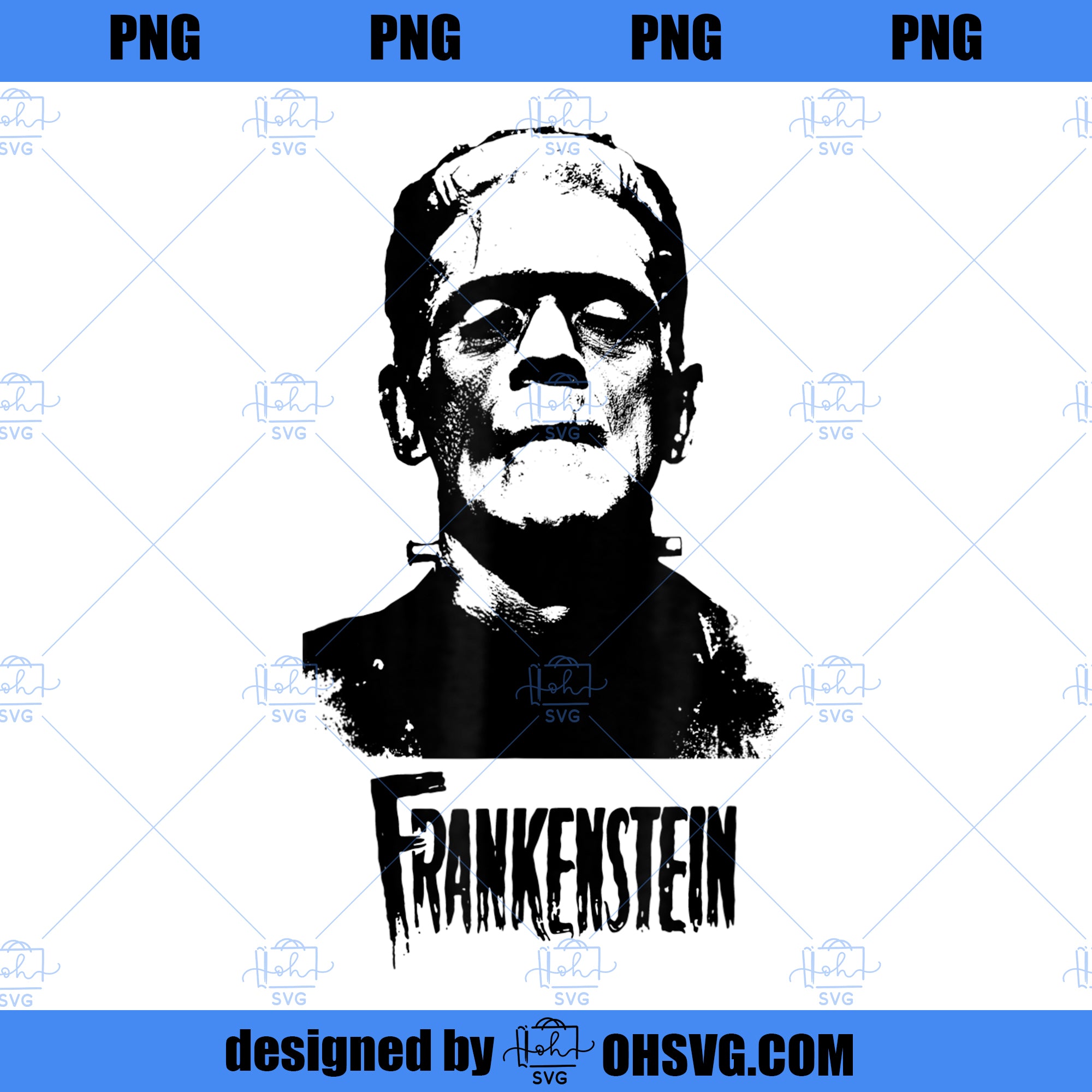 Frankenstein Monster Classic Horror Flick Black PNG Download, Movies PNG, Frankenstein PNG