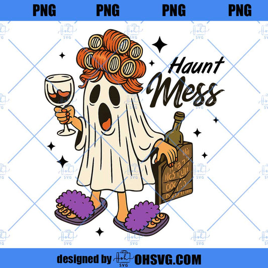 Funny Halloween PNG, Ghost Halloween, Haunt Mess PNG, Spooky Season PNG, Halloween Vibes png