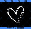 Funny Nina Heart for Grandma Mother Day Women PNG, Mom PNG, Mothers Day PNG