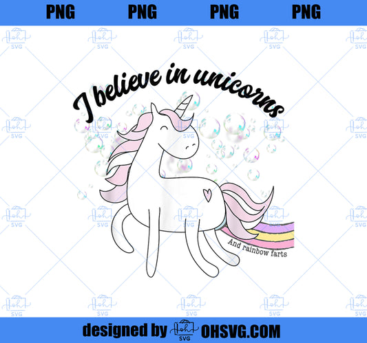 Funny Unicorn Shirts for Girls, Unicorns and Rainbow Farts PNG, Magic Unicorn PNG, Unicorn PNG