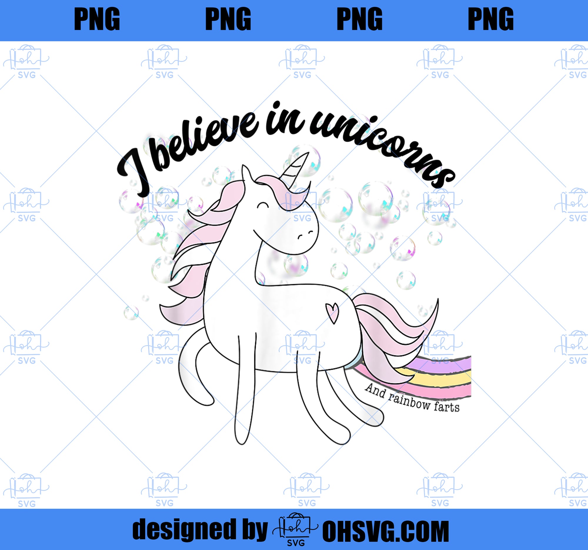 Funny Unicorn Shirts for Girls, Unicorns and Rainbow Farts PNG, Magic Unicorn PNG, Unicorn PNG