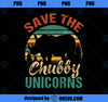 Funny Vintage Retro Rhinoceros Save the Chubby Unicorns  PNG, Magic Unicorn PNG, Unicorn PNG