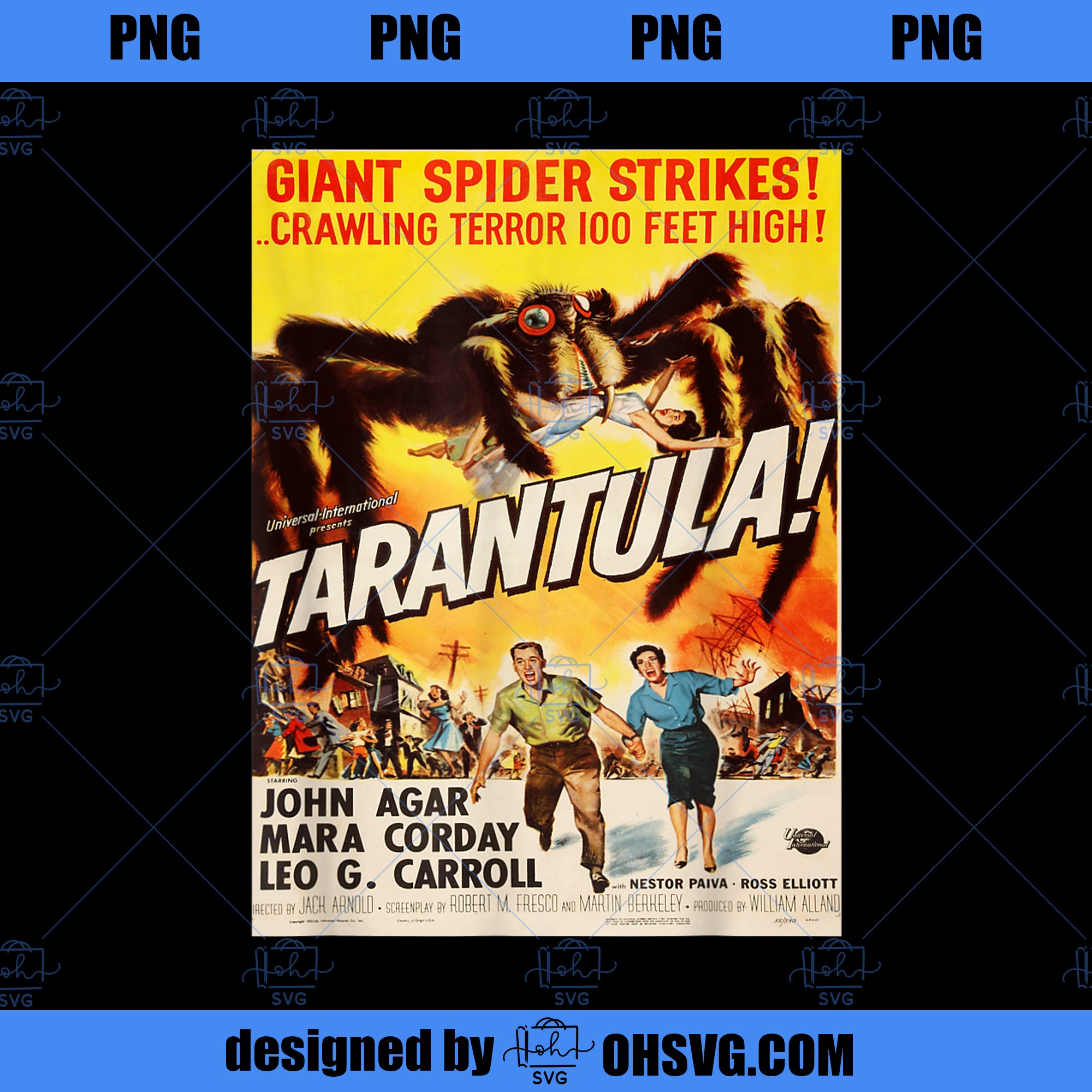 Giant Spider Tarantula Scifi vintage movie poster PNG Download, Movies PNG, Giant Spider PNG