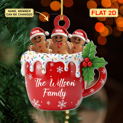 Personalized Gingerbread Christmas Ornament 2025, Custom Resin Family Ornament, Custom Christmas Gift,Personalized Xmas Gift,Christmas Decor