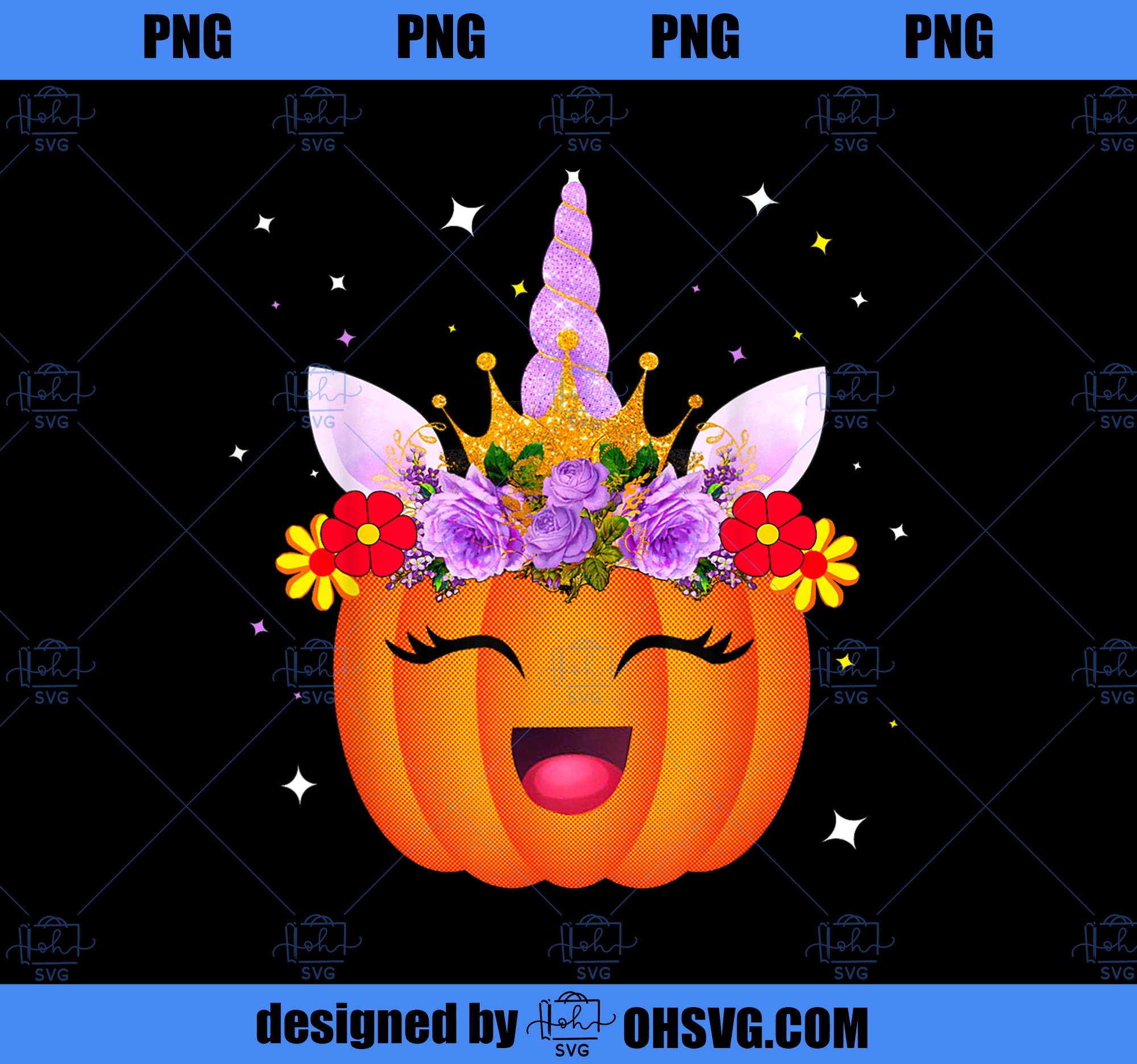 Girl Unicorn Pumpkin Halloween Unicorn Pumpkin Princess PNG, Magic Unicorn PNG, Unicorn PNG