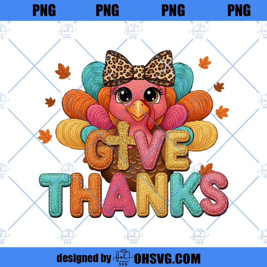 Give Thanks Png, Floral Fall Coquette Png, Preppy Thanksgiving Png, Thankful Trendy Fall Png