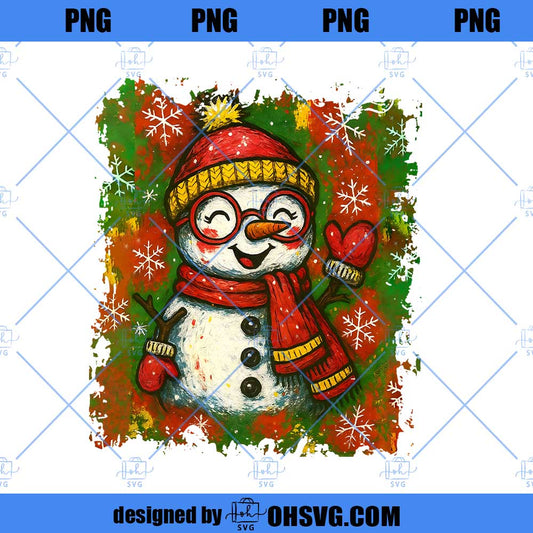 Glitter Christmas Snowman png, Funny Snowman Png, Bright Color Christmas Coquette Bow Dalmatian Dots, Merry Christmas Png
