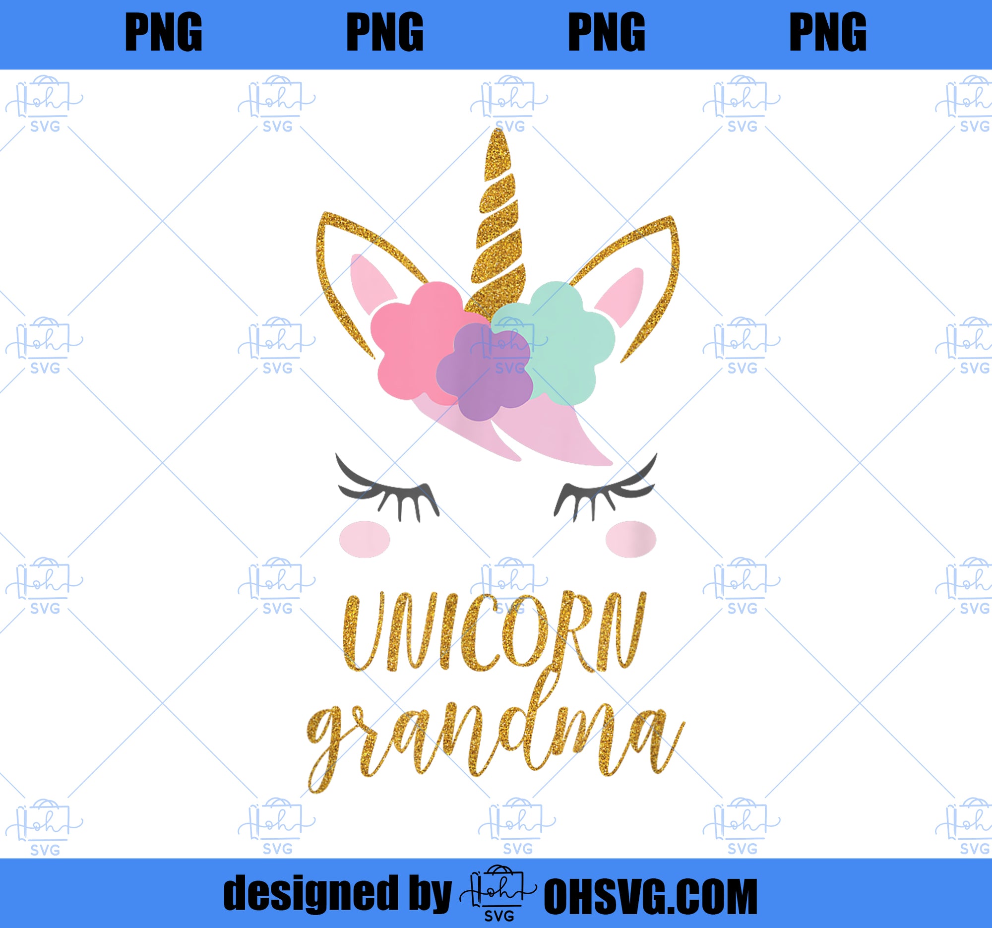 Grandma Unicorn Shirt, Cute Unicorn Grandma Gift PNG, Magic Unicorn PNG, Unicorn PNG