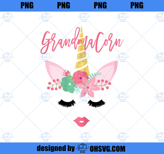Grandmacorn Unicorn Grandma PNG, Magic Unicorn PNG, Unicorn PNG