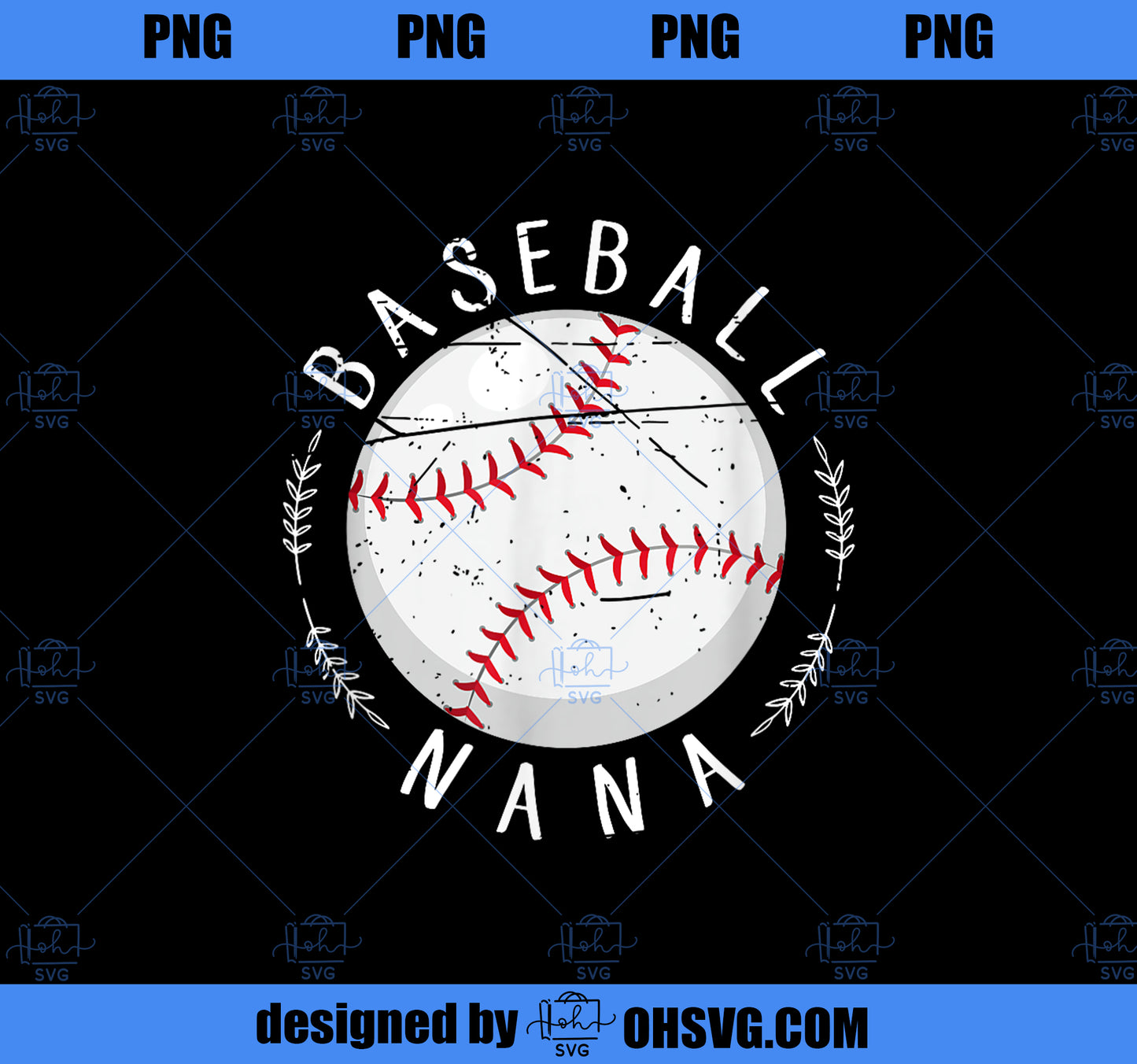 Grandmother Sports Nana Baseball Mother PNG, Mom PNG, Mothers Day PNG