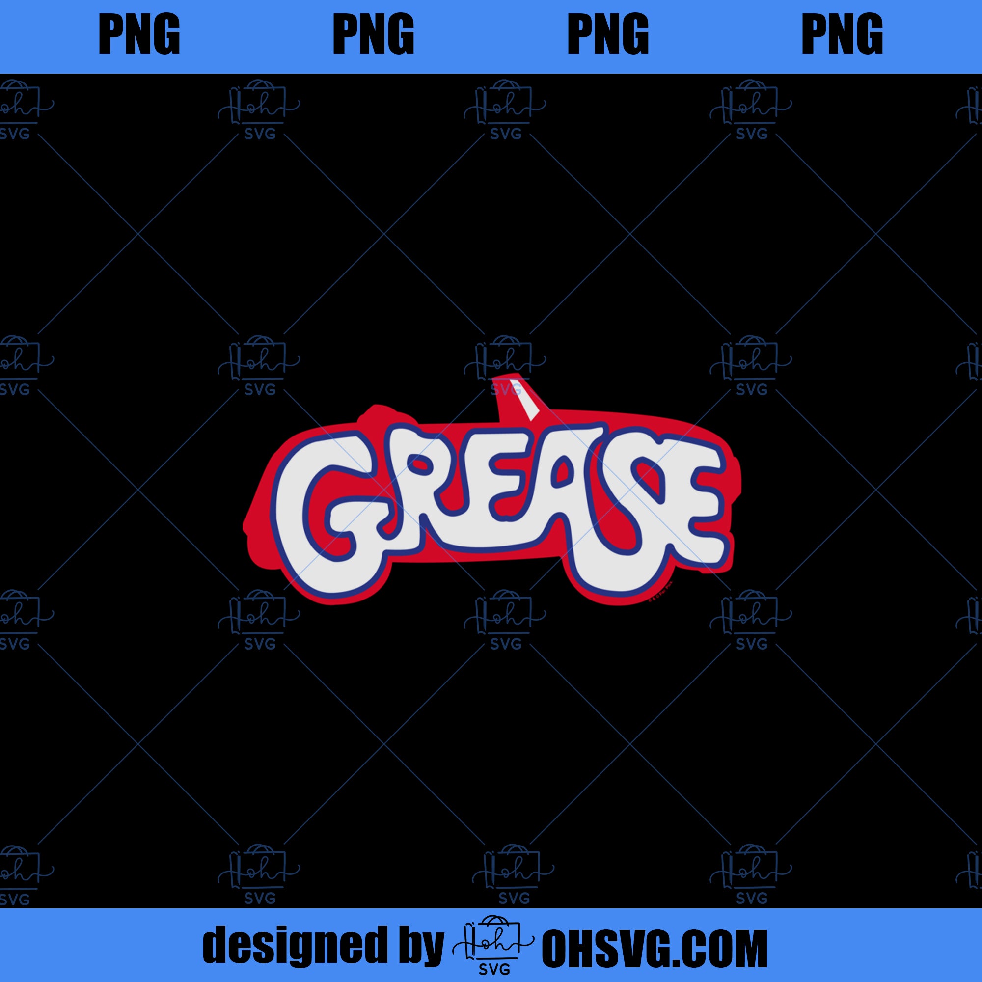 Grease Grease The Movie Blue Small PNG Download, Movies PNG, Grease Grease PNG