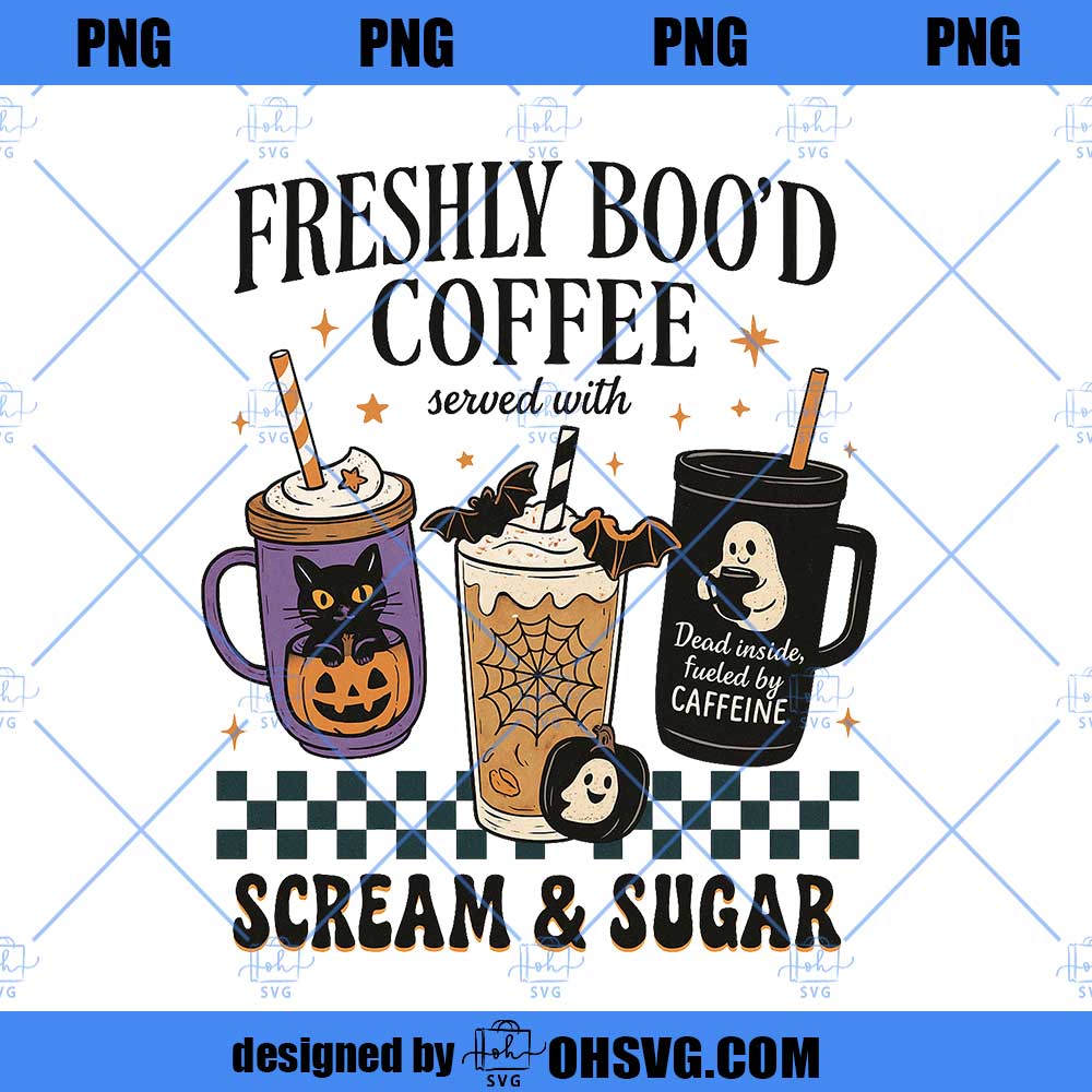Halloween Coffee-Freshly Boo’d Coffee PNG
