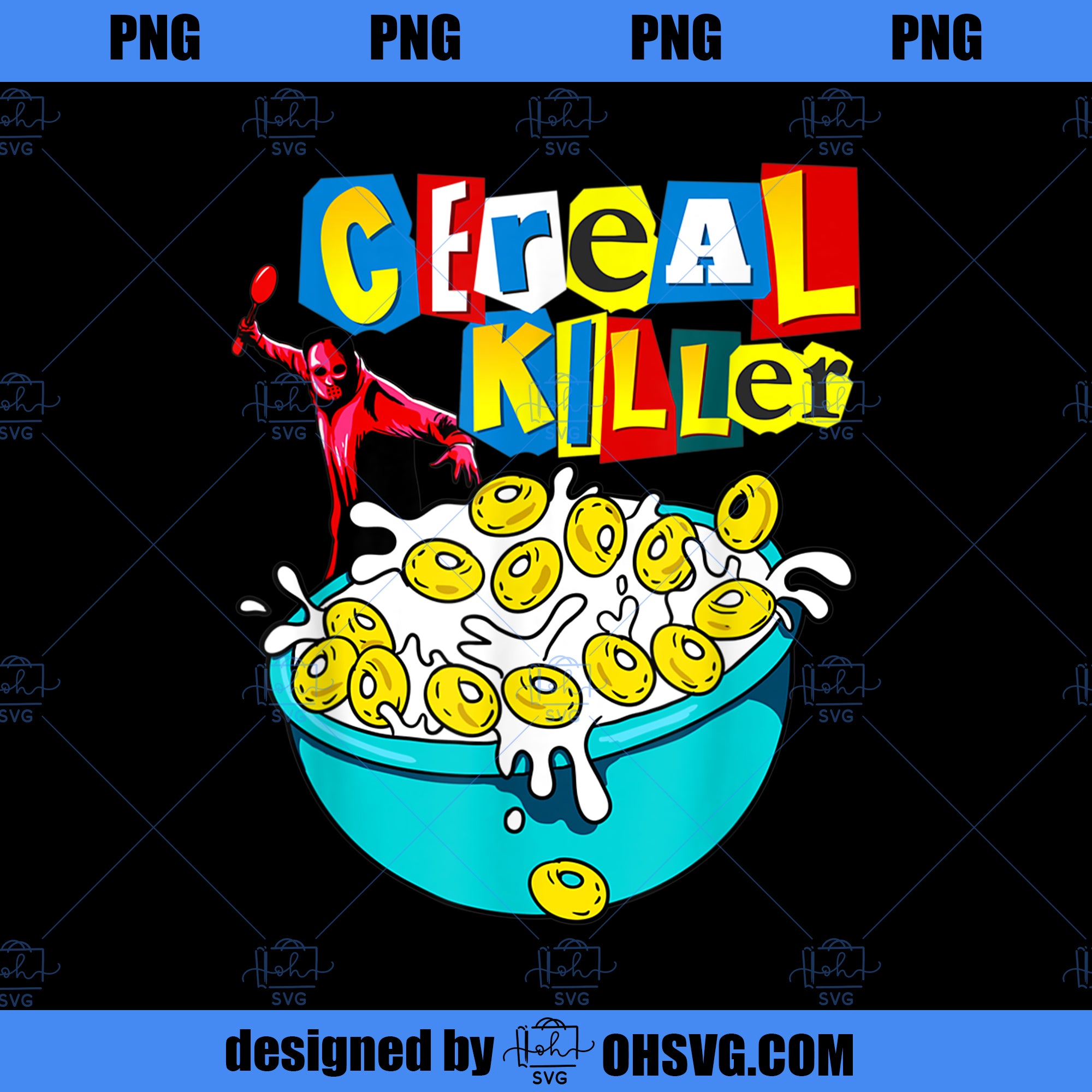 Halloween Funny Morning Breakfast Cereal Killer Horror Movie PNG Download, Movies PNG, Cereal Killer PNG