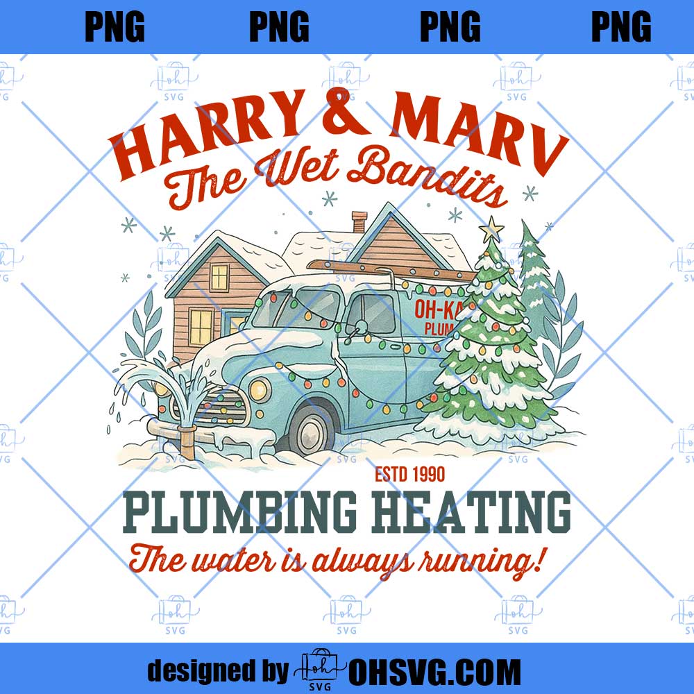 Harry and Marv Christmas Movie PNG, Funny Christmas Characters PNG