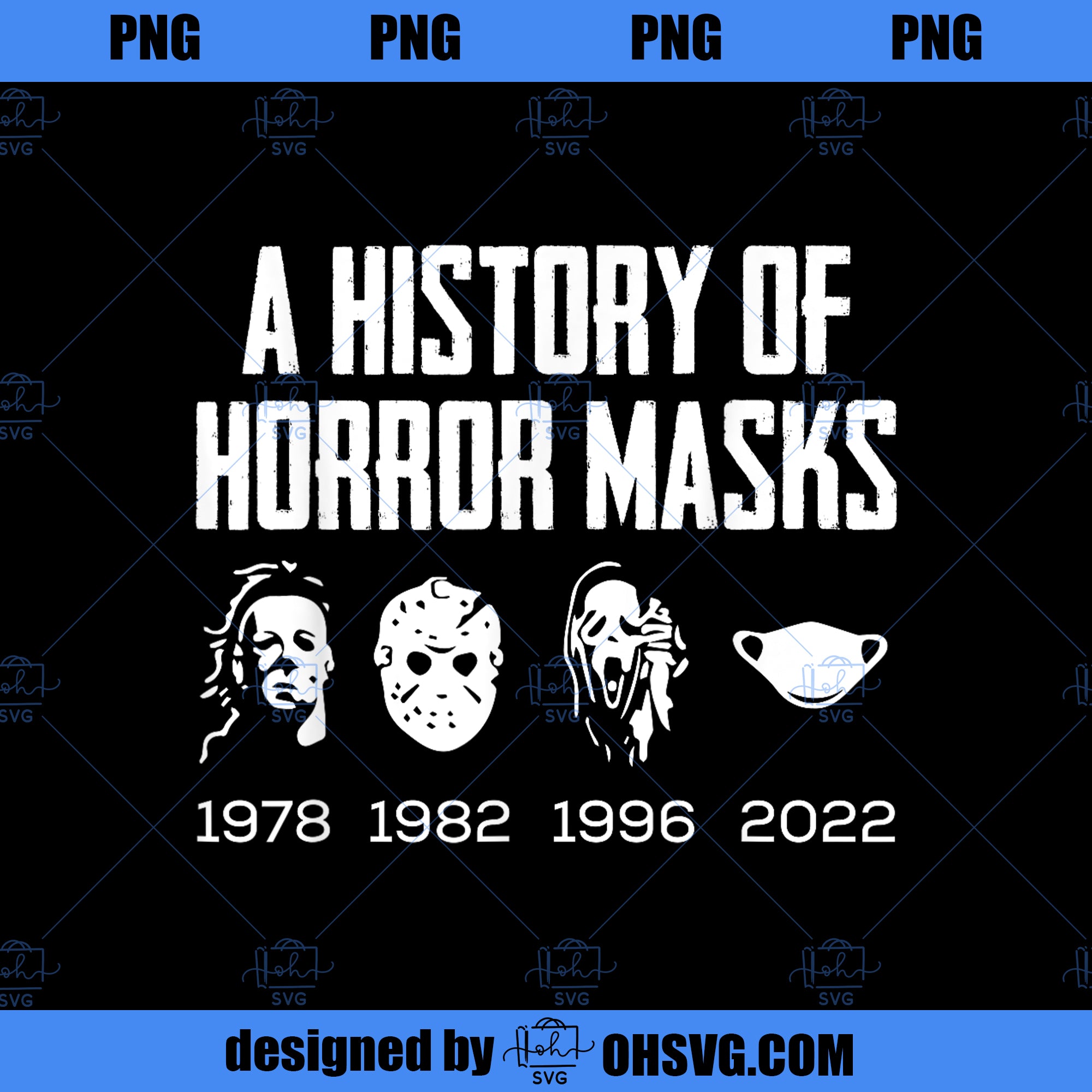 History Of Horror Masks Lazy Halloween Costume Face Mask PNG Download, Movies PNG, Horror Masks PNG