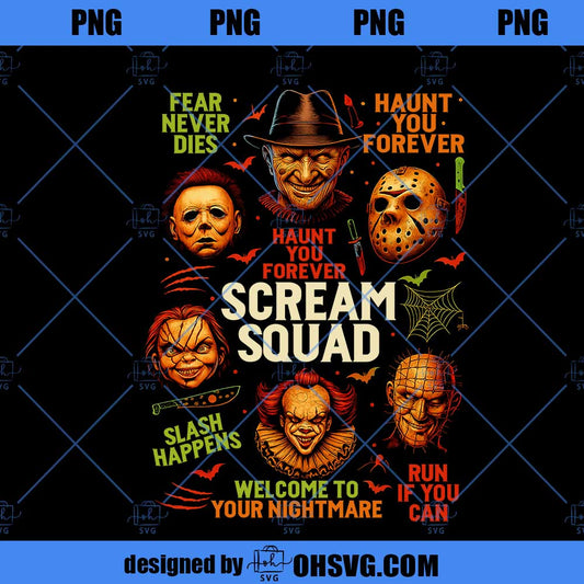 Horror Characters Png, Halloween Squad Png, Horror Friends Png, Halloween Horror Movies Png, Horror Movie Killers Png, Halloween Friends Png