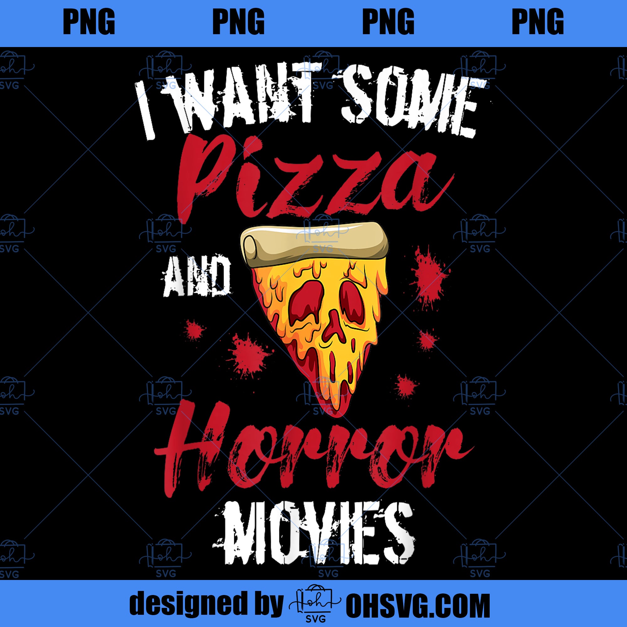 Horror Movies Scary Slasher Splatter Film Pizza Day Pizzeria PNG Download, Movies PNG, PNG