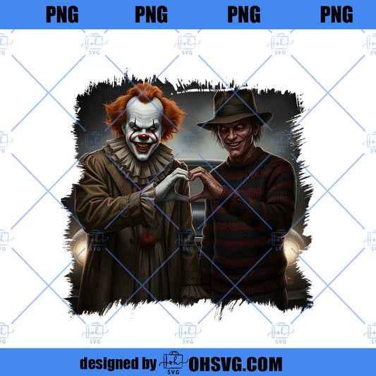 Horror Movie Friends PNG, Horror Charactor, Vintage Halloween Clipart
