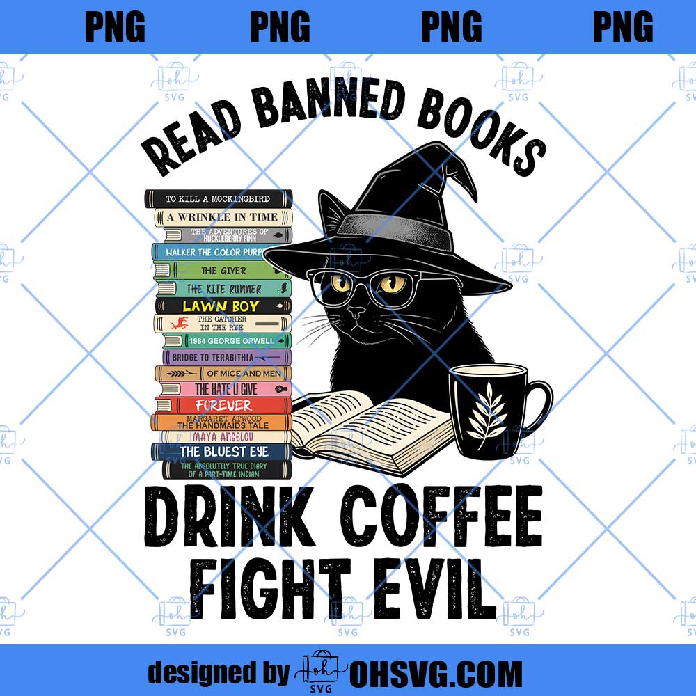 I Read Banned Books PBG, Handdrawn banned books PnG, Book Lover PnG