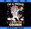 Im A Proud Cousin Dabbing Unicorn Autism Awareness Puzzle PNG, Magic Unicorn PNG, Unicorn PNG