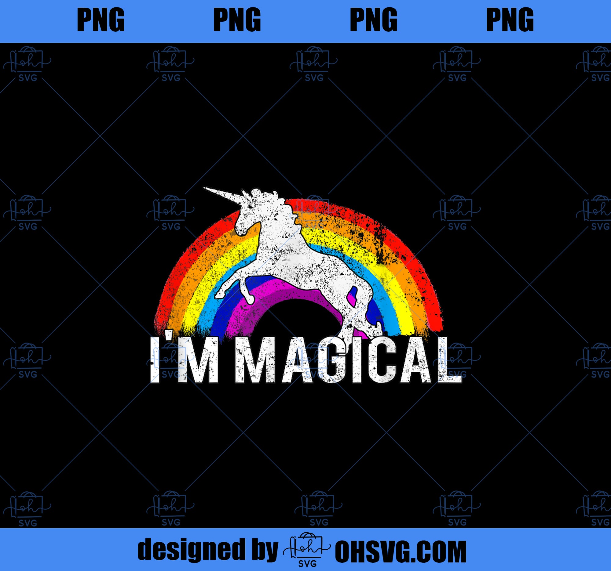 Im Magical Unicorn In Rainbow Funny and Pretty Tee PNG, Magic Unicorn PNG, Unicorn PNG