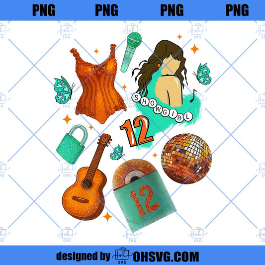 In My Showgirl Era PNG, Life of a PNG, Orange Show Girl Png for Concert