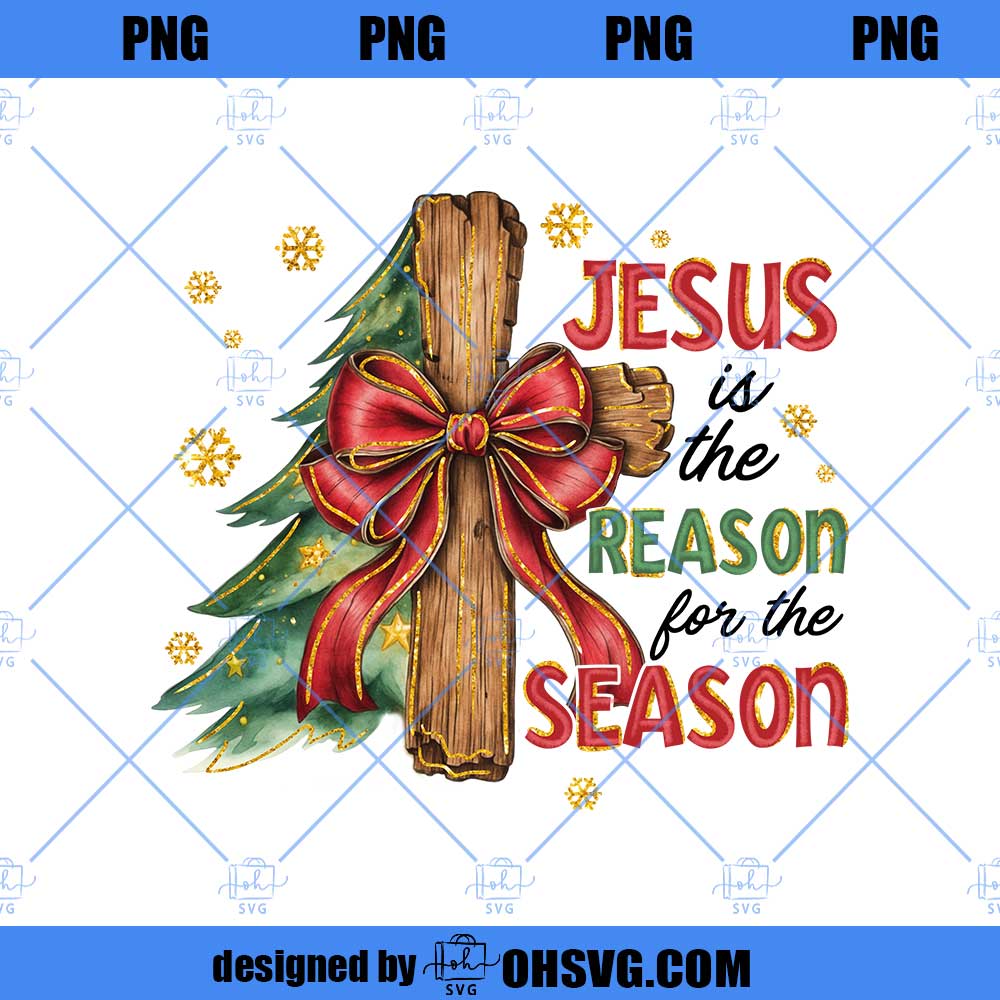 Jesus Is The Reason For A Season png, Christmas Png, Preppy christmas png, Christmas png, Retro Christmas png, Checkered Red Plaid Png