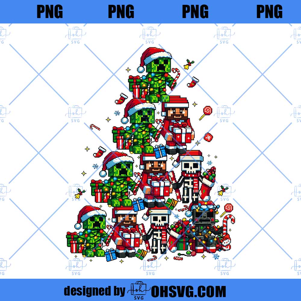 Just A Jolly Creeper Png, Gamer Character Christmas PNG, Green Character Christmas PNG Design, Funny Gamer Elf PNg