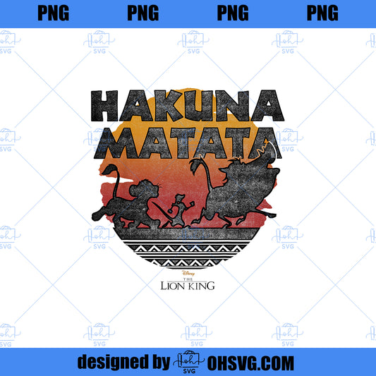Kids Disney The Lion King Hakuna Matata Vintage Toddler PNG, Disney PNG, The Lion King PNG