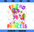 Kids Friend of the Birthday Princess Girl Dabbing Unicorn PNG, Magic Unicorn PNG, Unicorn PNG