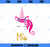 Kids Mia Unicorn Shirt Girls Personalized Name Mia Gift PNG, Magic Unicorn PNG, Unicorn PNG