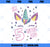 Kids Unicorn 5th birthday im 5 years old girl unicorn design PNG, Magic Unicorn PNG, Unicorn PNG