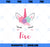 Kids Unicorn Fifth Birthday , Unicorn Gift PNG, Magic Unicorn PNG, Unicorn PNG