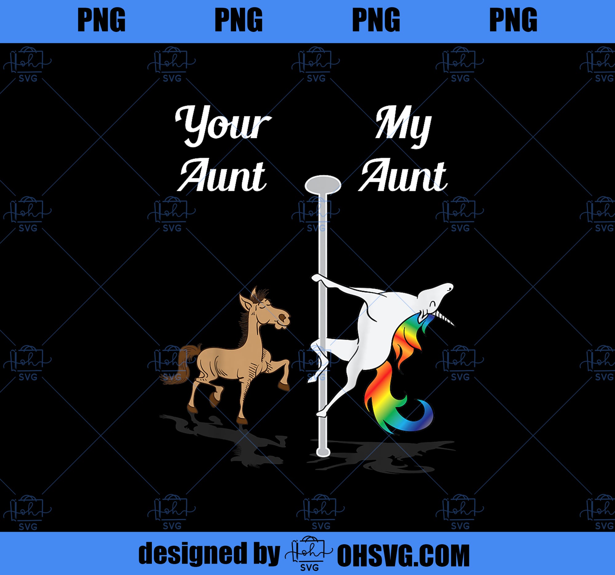 Kids Your Aunt My Aunt You Me Party Dancing Unicorn Shirt PNG, Magic Unicorn PNG, Unicorn PNG