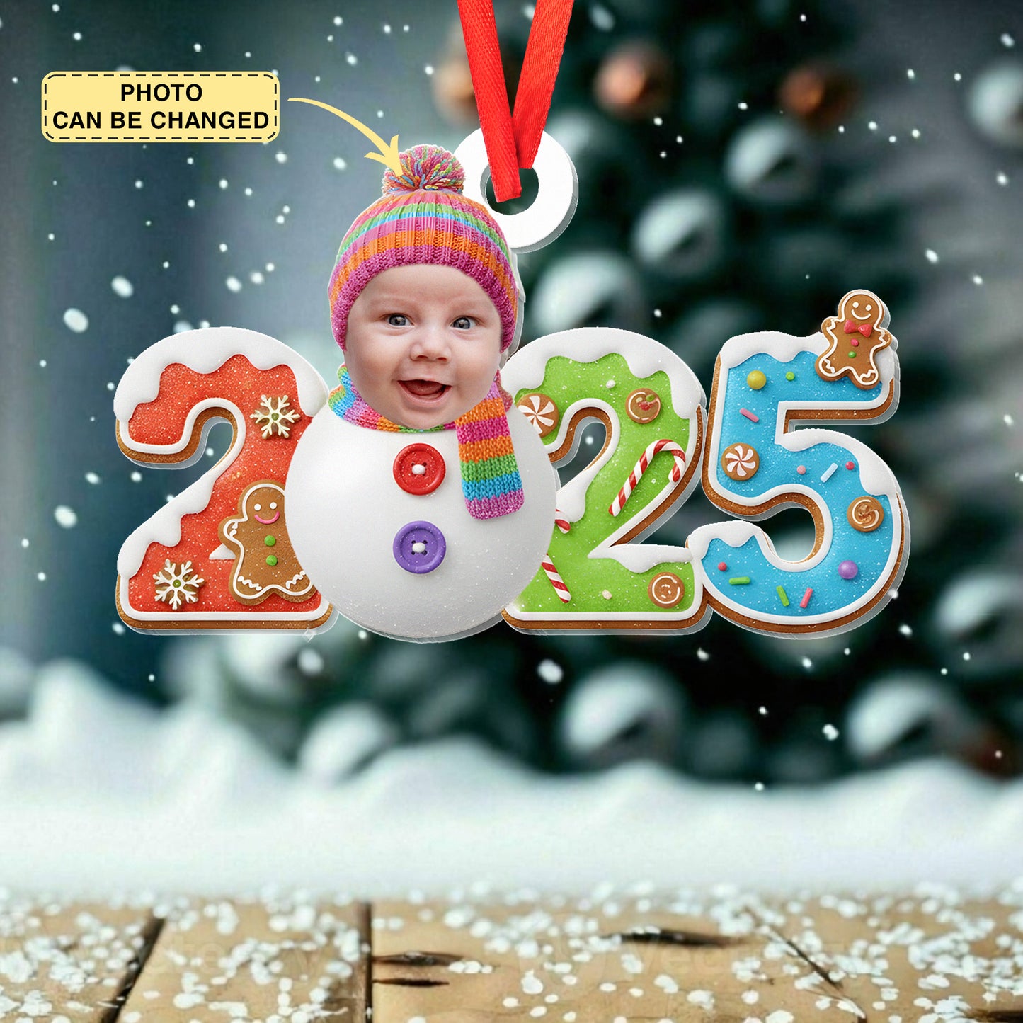 Custom Photo Gifts For Kids Christmas Ornament, Baby First Christmas