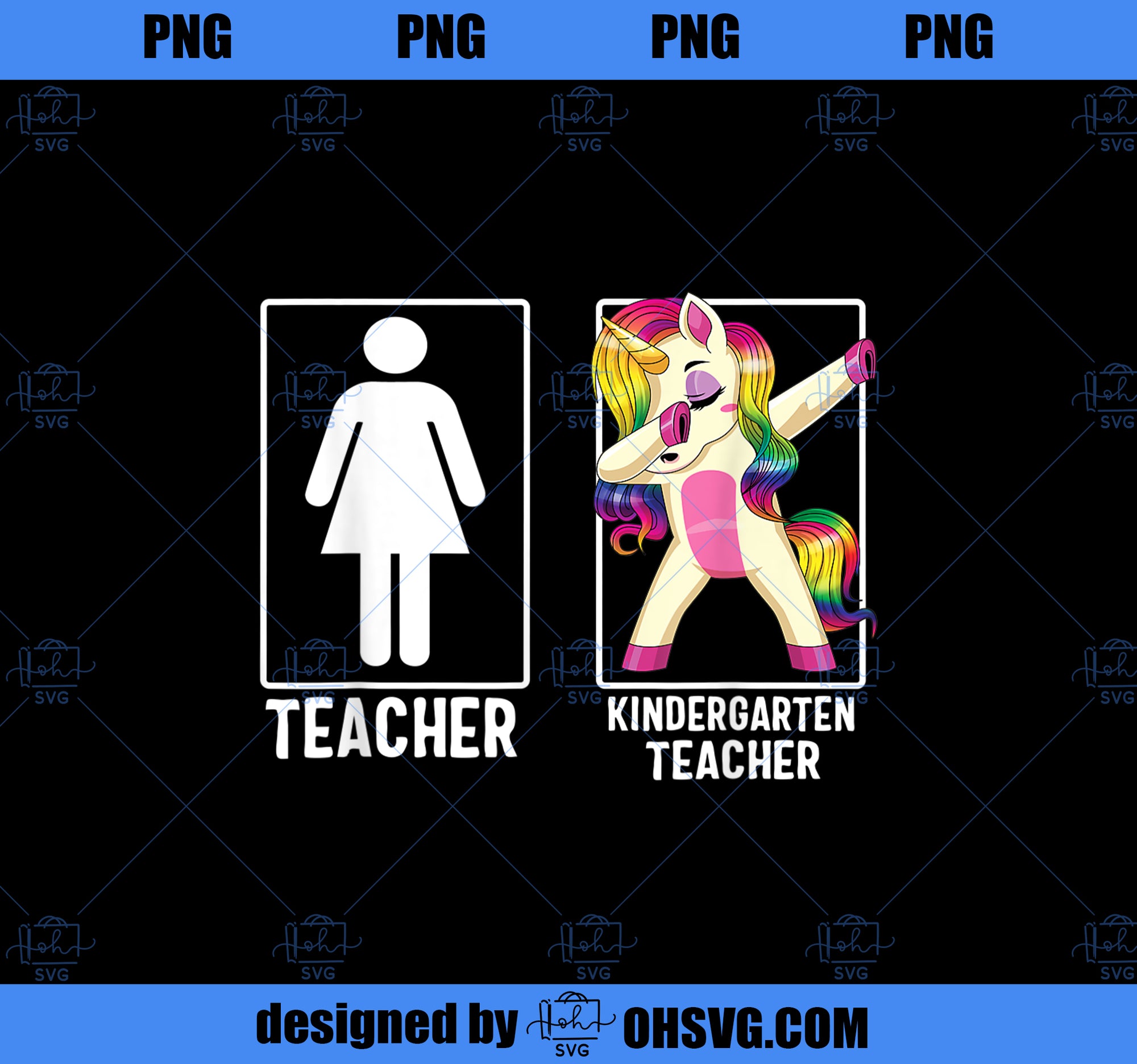 Kindergarten Teacher Unicorn Dabbing Gifts Dab PNG, Magic Unicorn PNG, Unicorn PNG