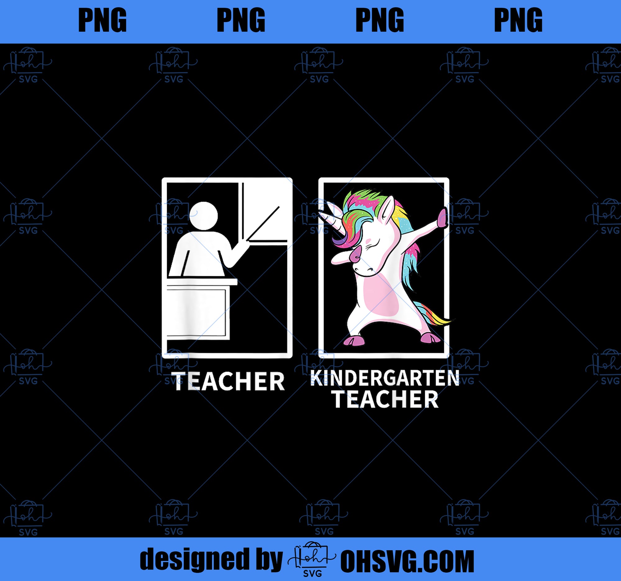 Kindergarten Teaching Dabbing Unicorn Teacher Gift PNG, Magic Unicorn PNG, Unicorn PNG