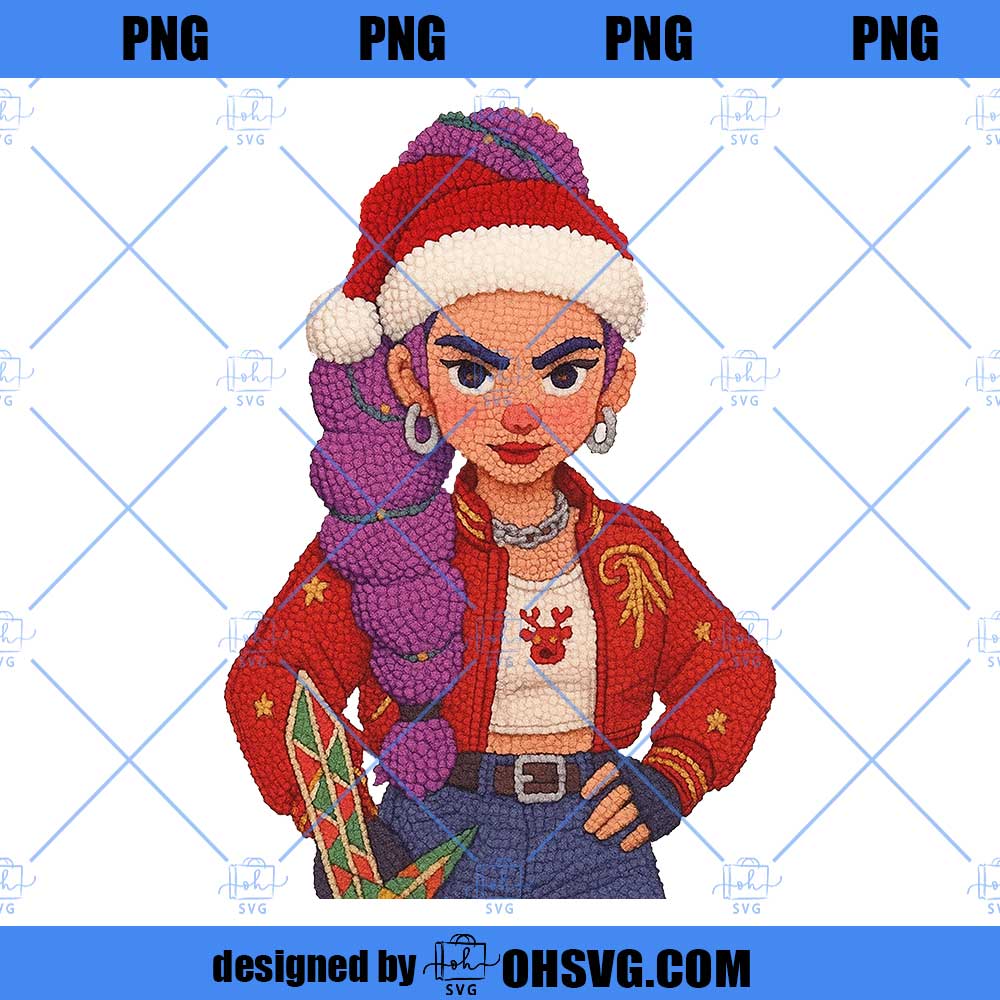 Latch Hook Kpop Huntrix Christmas PNG, Huntrix Png, Huntrix Christmas PNG