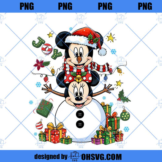 Magical Mouse Snowman PNG, Merry Christmas Png, Magical Cartoon PNG, Preppy Christmas Png, Magical Kingdom Png, Mouse Xmas Png